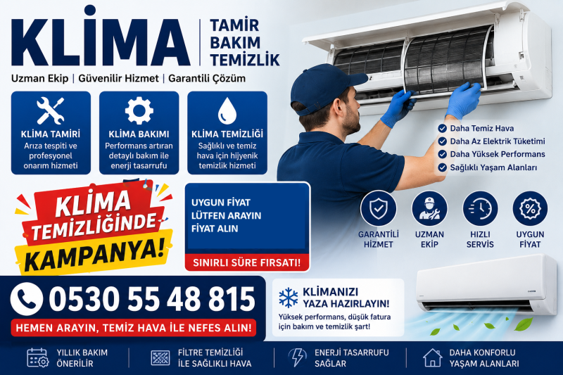 Tarsus Klima Bakım Temizlik Servisi