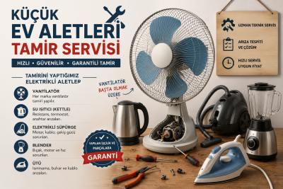 Küçük Ev Aletleri Tamiri: Vantilatör, Kettle, Elektrikli Süpürge, Blender ve Ütü Servisi